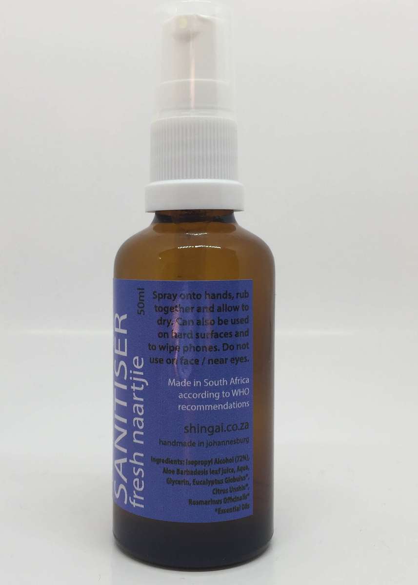 Shingai - Hand Sanitiser Fresh Naartjie 72% Alcohol & Aloe - 4 Bottles