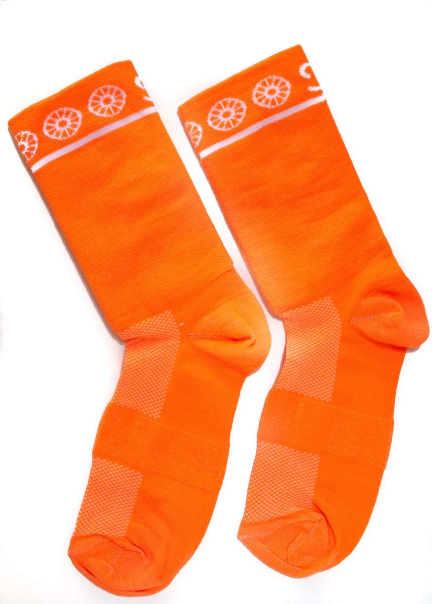 Sexy Socks - Cycling Socks Neon Orange - 8-11