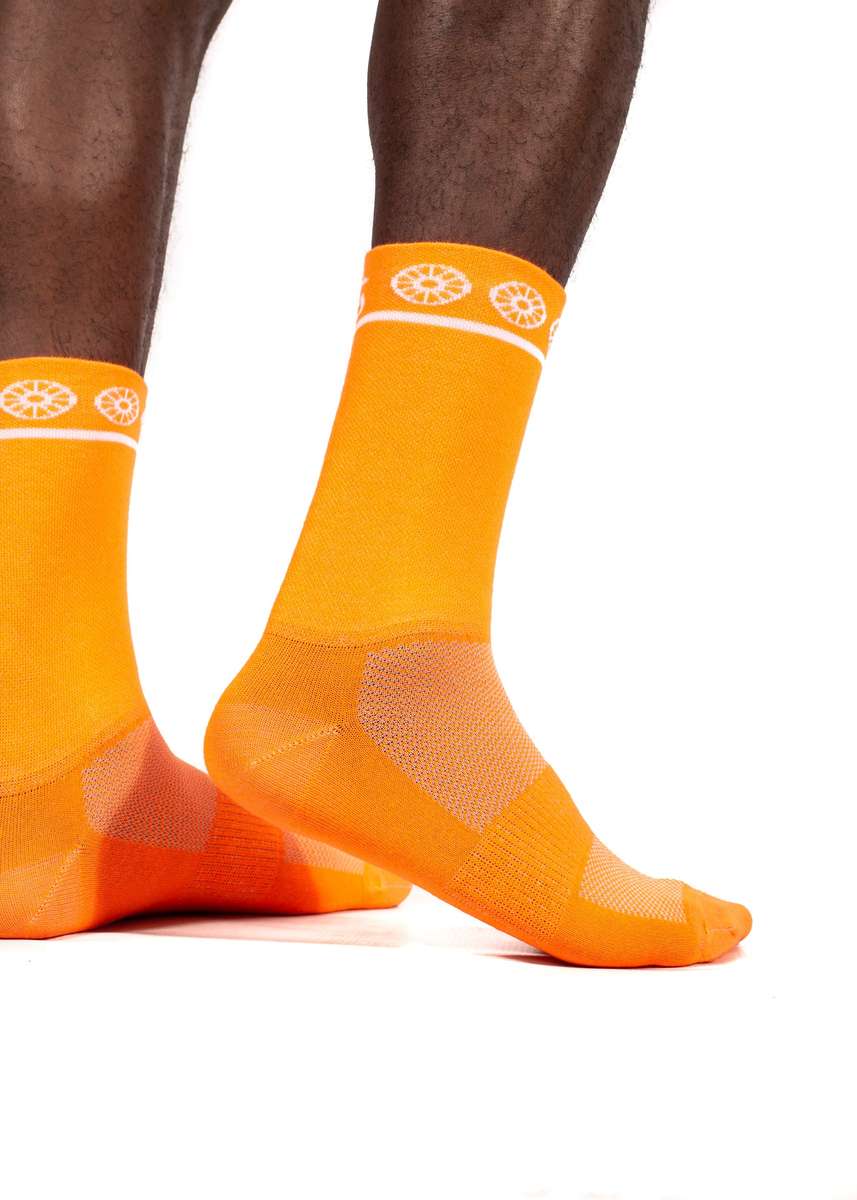 Sexy Socks - Cycling Socks Neon Orange - 8-11