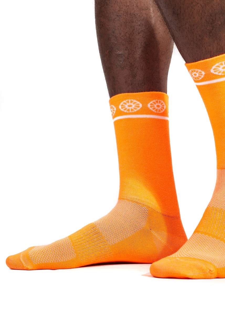 Sexy Socks - Cycling Socks Neon Orange - 8-11