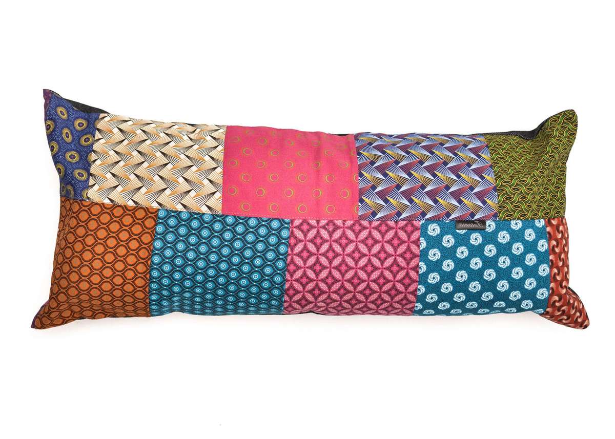 Shweshwe Patchwork Cushion Cover (30cm x 60cm) - 30cm x 60cm