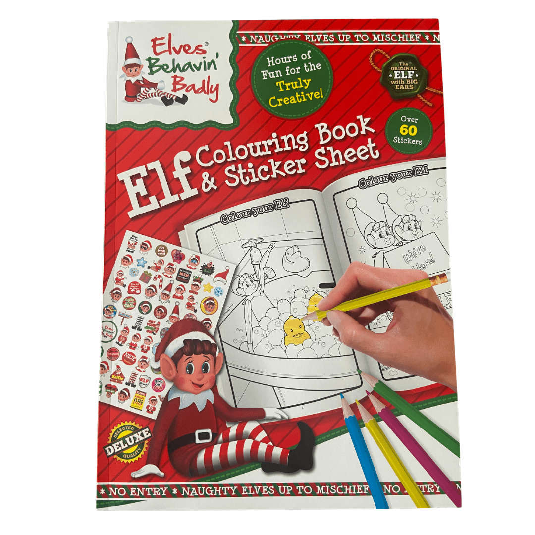 Xmas Elf Colouring Book & Sticker Sheet
