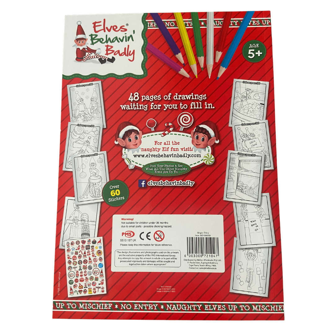 Xmas Elf Colouring Book & Sticker Sheet