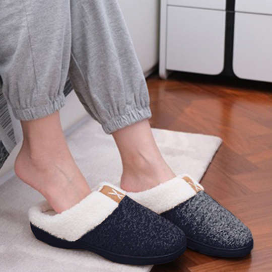 Plush Fleece Unisex Gel Slippers - XL