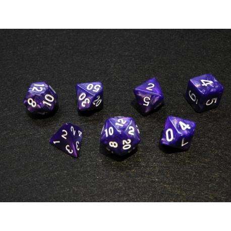 Polyhedral Dice Sets - Pearl Purple