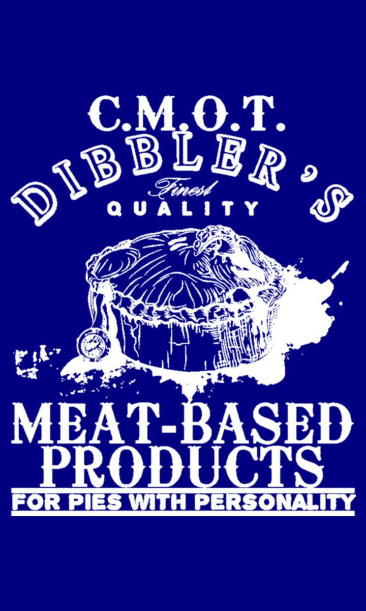 Discworld T-shirts - Cut Me Own Throat Dibbler Navy Blue / Female L