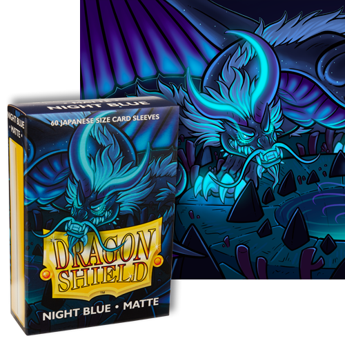 Dragon Shield Matte Japanese Sleeves - Dragon Shield Matte Japanese Sleeves Night Blue (60 In box)