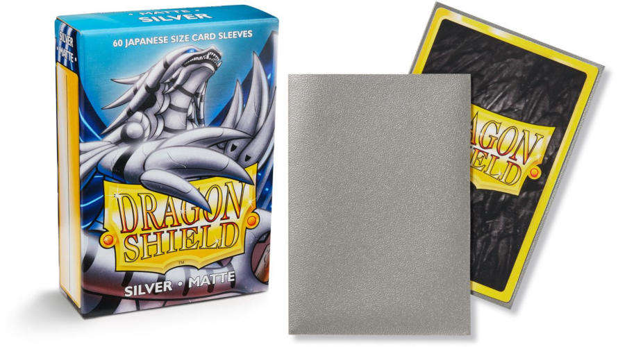 Dragon Shield Matte Japanese Sleeves - Drgon Shield Matte Japanese Sleeves - Silver (60 ct. in bag)