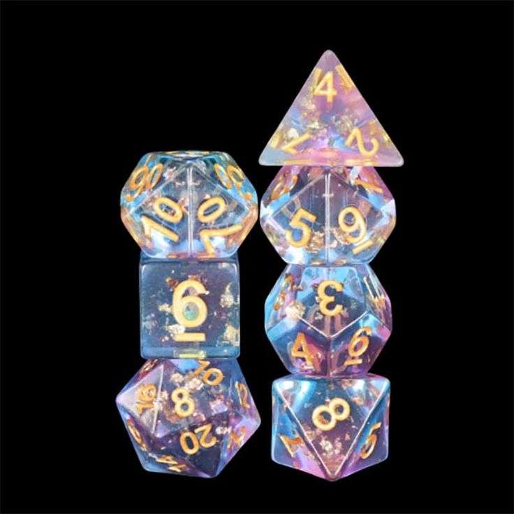 Polyhedral Dice Sets - Scattered Stars