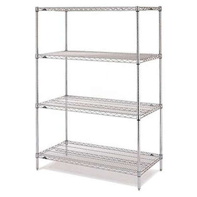 Shelving System Galvanised Brite Chrome 4 Tier 900 x 450 x 1800 mm 1836BR4