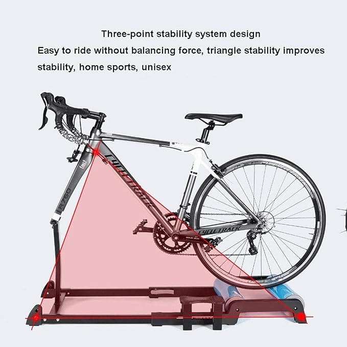 Indoor Bike Trainer for Road & Mountain Bikes - 2-in-1 Bicycle Training Platform