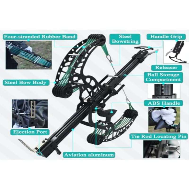 Compound Bow Metal Archery Ball Launcher full kit