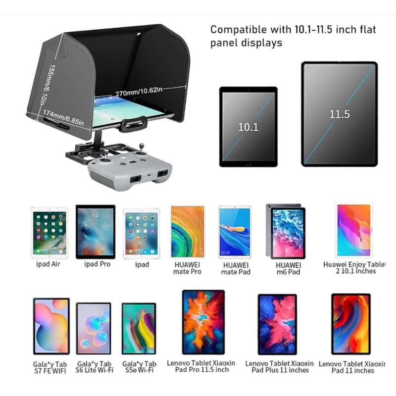 STARTRC Tablet PC Foldable Controller Sunshade for DJI FPV / Mavic Mini / Air / Air 2 / Air 2S / ...