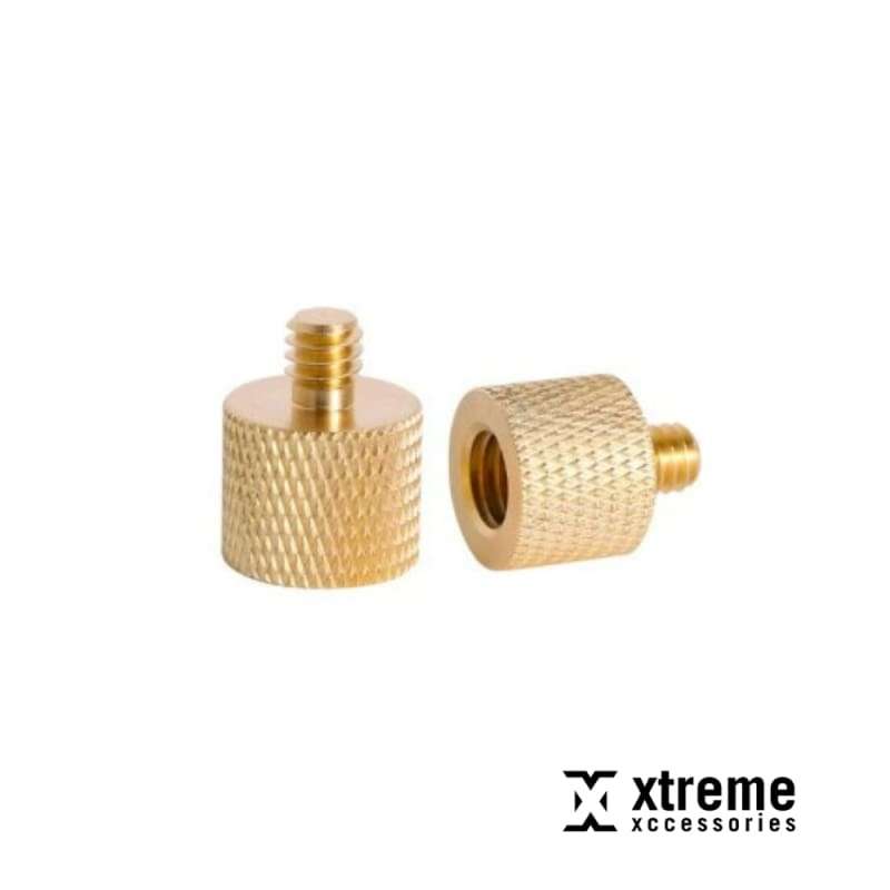 1/4 Inch Male to 3/8 Inch Female Tripod Thread Adapter Brass Copper