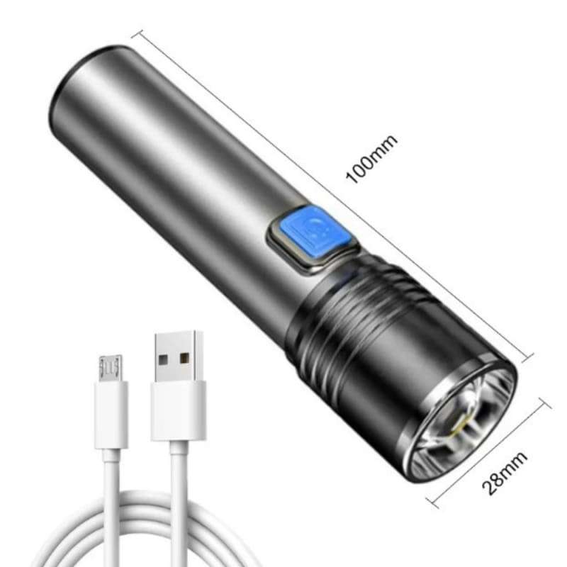 Mini EDC Zoomable Ultra Powerful USB Rechargeable LED Torch