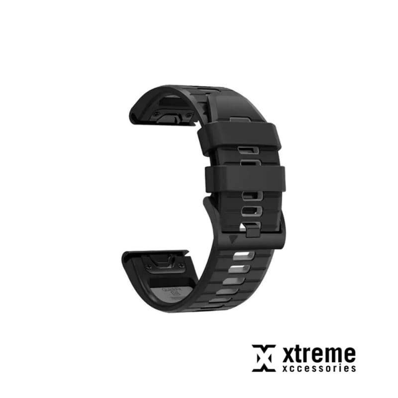 QuickFit 26mm Silicon Watch Band | Black | Strap - for Garmin
