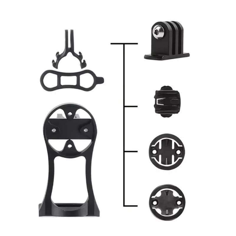 Stem Extended GPS Bracket With Flashlight Mount + Computer Holder + GoPro Mount For Garmin, Bryto...