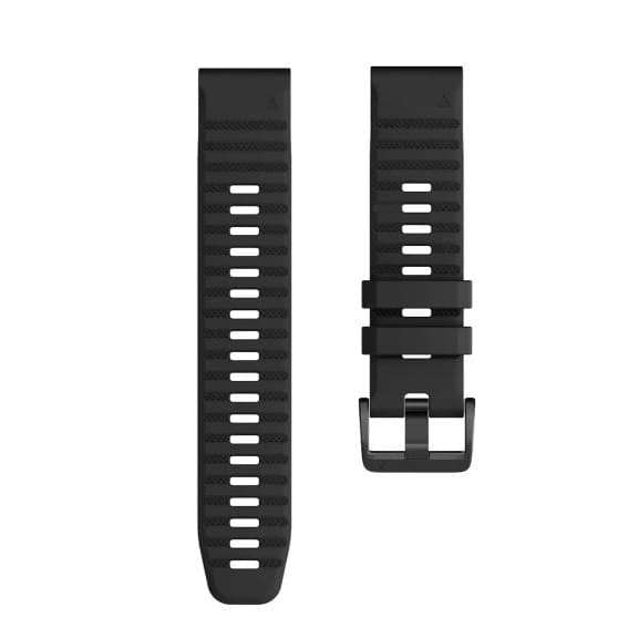 QuickFit 26mm Silicon Watch Band | Black | Strap - for Garmin