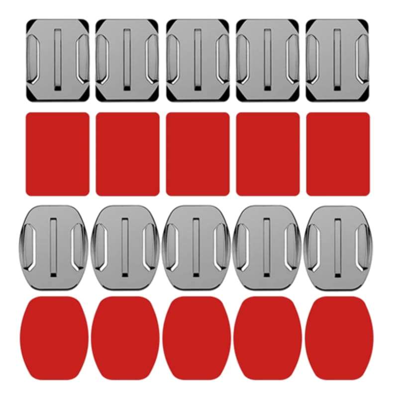 Flat and Curved Adhesive Mounts for All GoPro ( 10 pack )