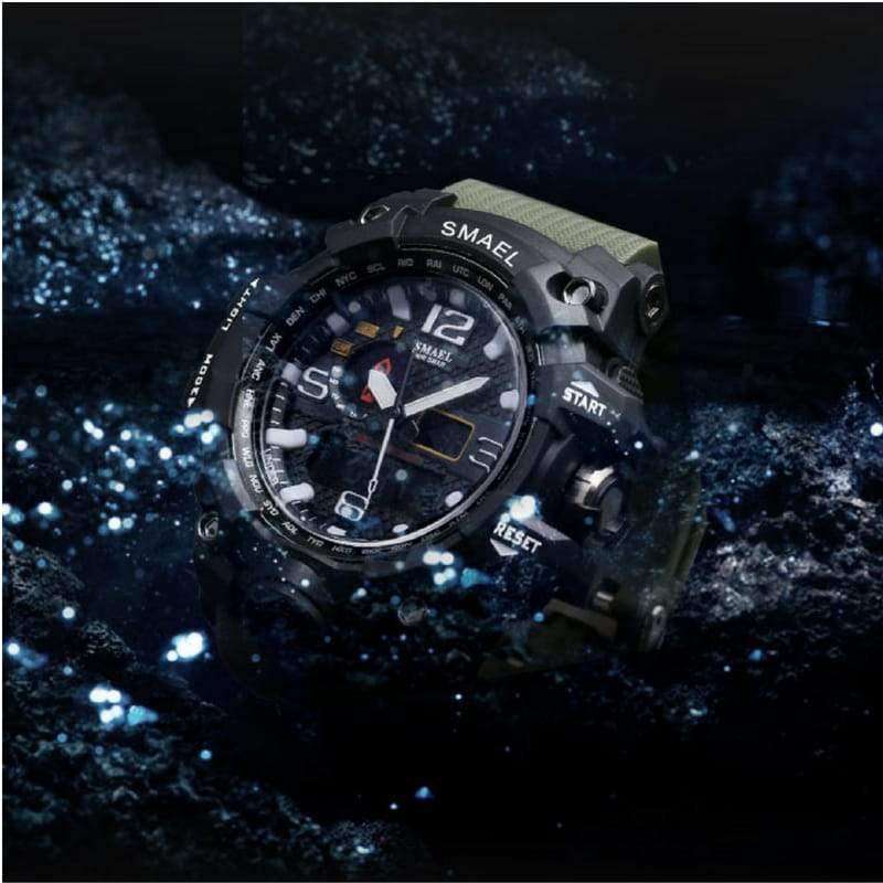 Smael Army Green Multifunctional Watch