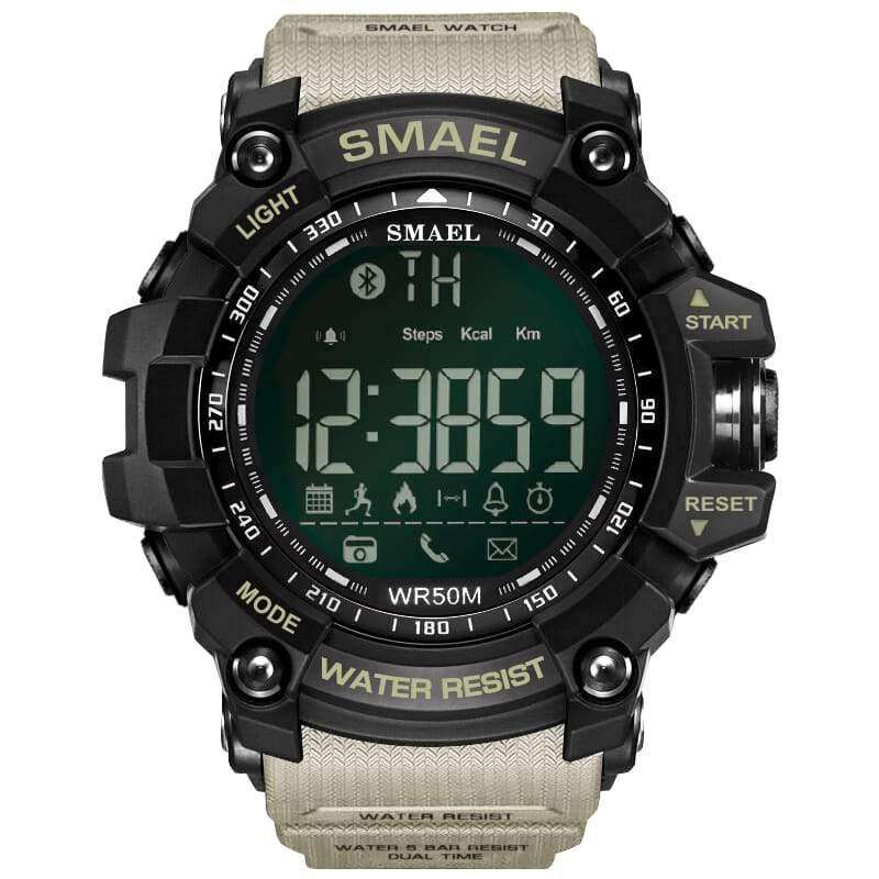 Smael Khaki Bluetooth Sport Watch
