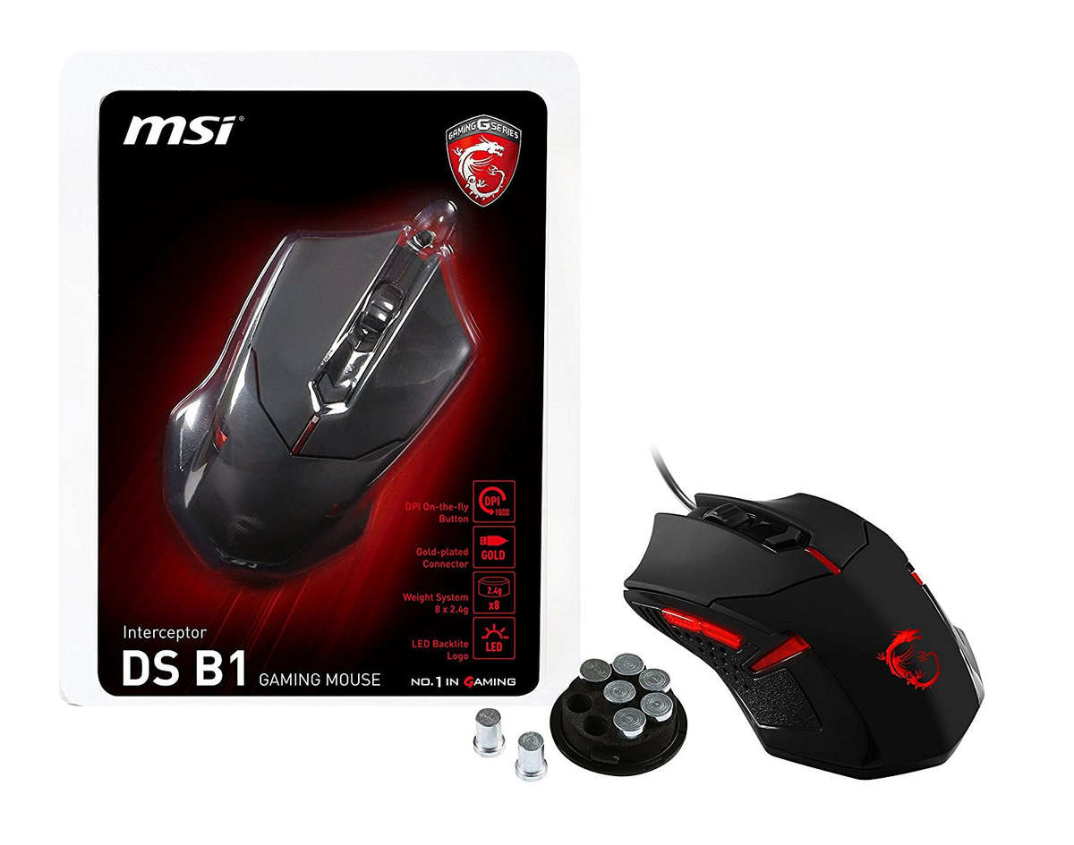 MSI INTERCEPTOR DS B1 GAMING MOUSE - WIRED OPTICAL | DS-B1-GAMING-MOUSE