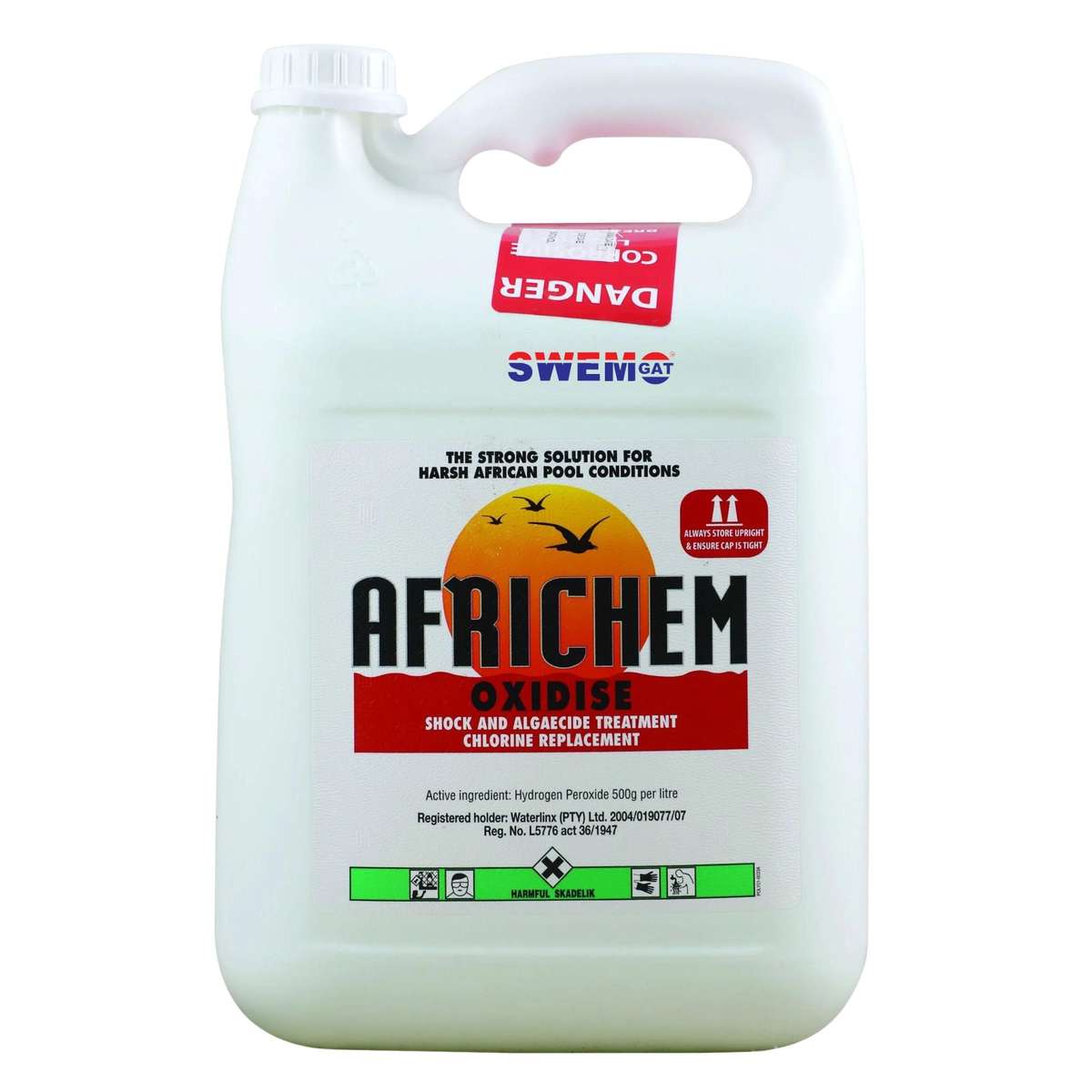 Africhem Oxidise 50% (Peroxide) 5L  High-Strength Pool Oxidiser for 50 000L