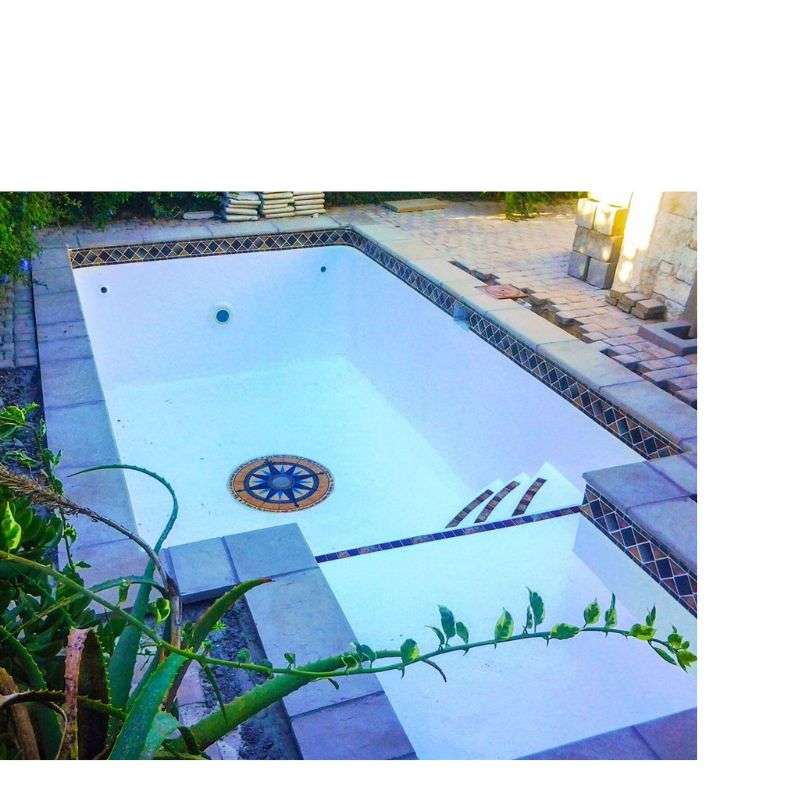 Fibreglass Pool Motif Marble Compass 850mm(Printed on tissue paper)