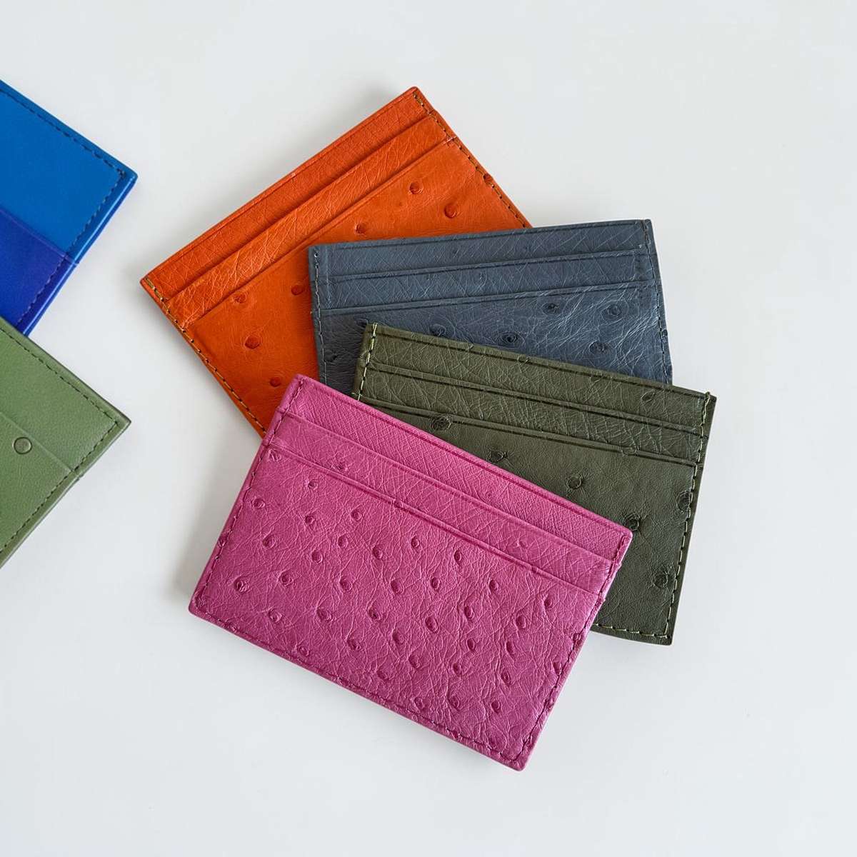 Ostrich Leather Card wallet (Ready to ship)