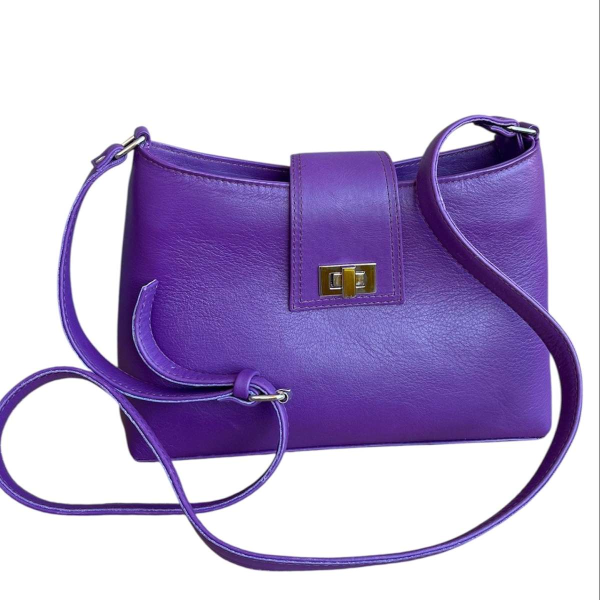 Seni leather handbag - purple (Ready to ship)