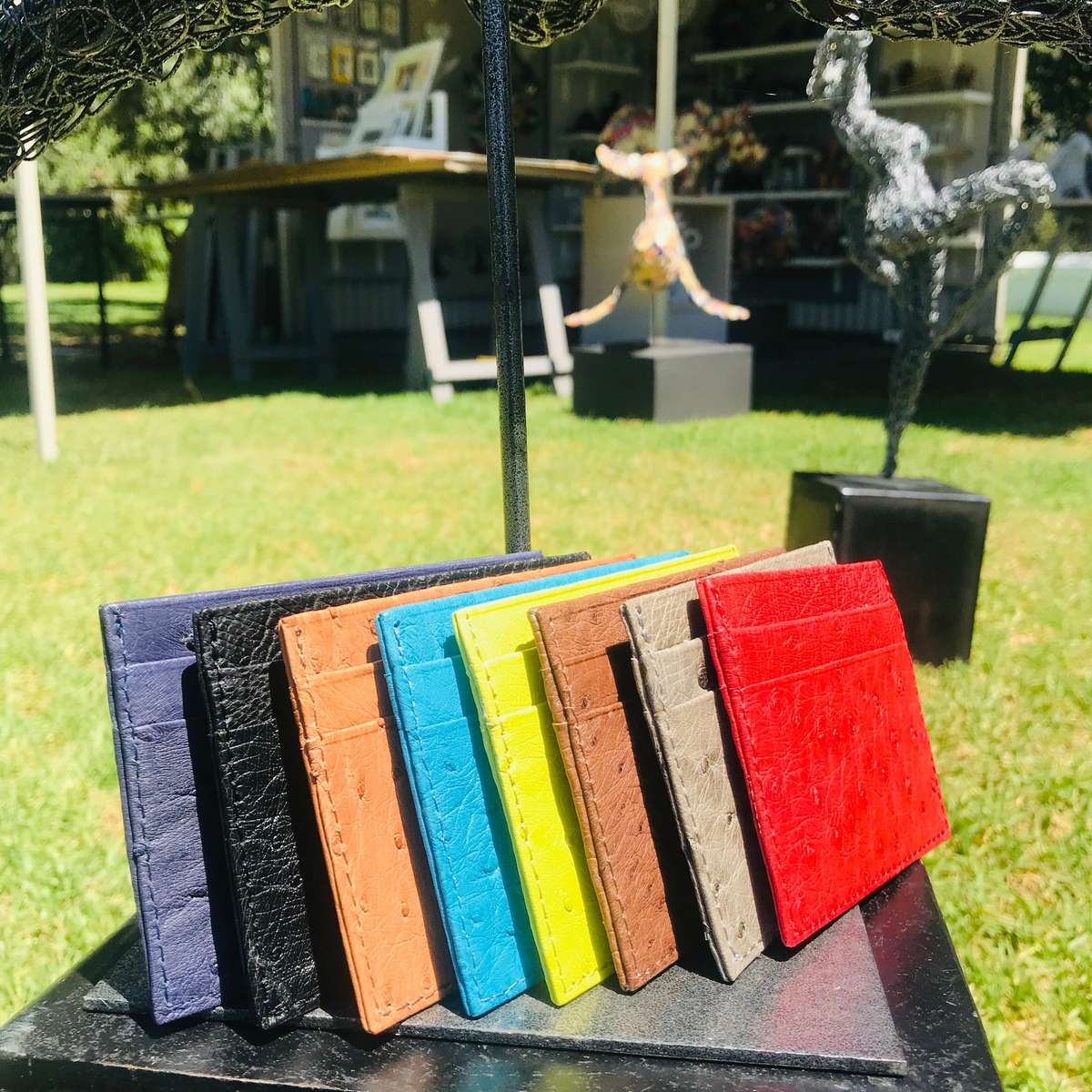 Ostrich Leather Card wallet (Ready to ship)