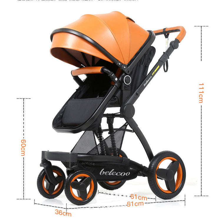 3 in 1 Belecoo PU Leather  Stroller  2019 Model