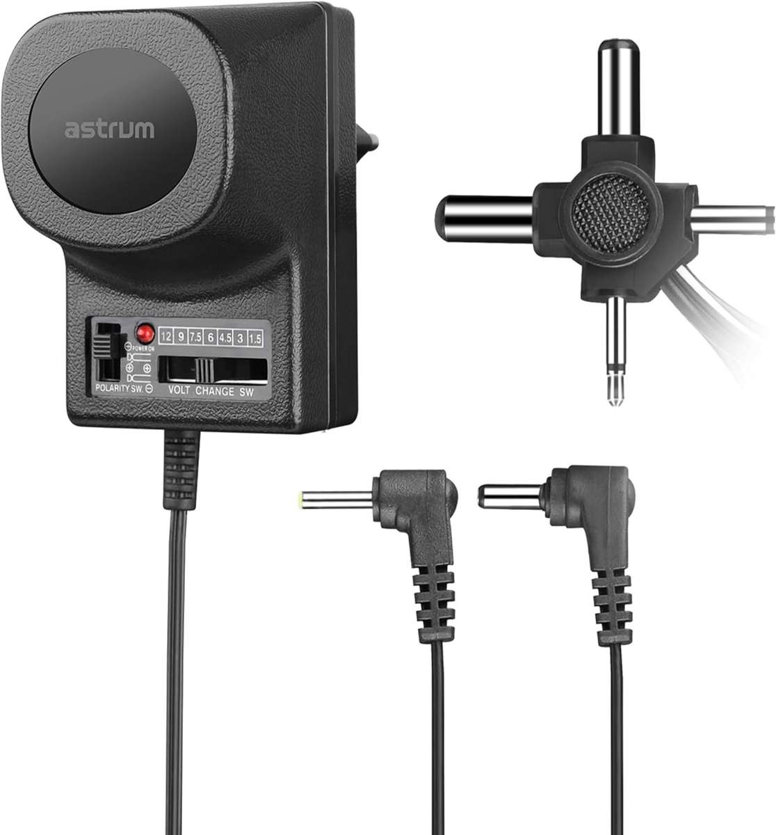 Astrum 6W Universal AC-DC Adapter 0.5A 1.5V - 12V selector - AD050