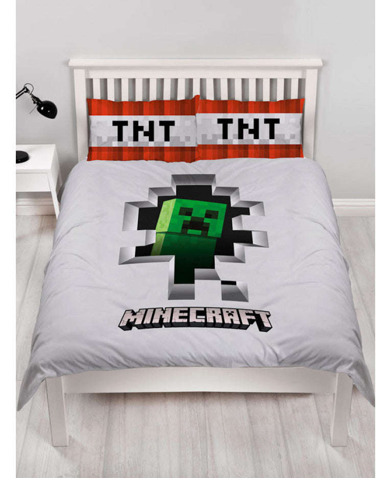 Minecraft Creeper Dynamite Duvet  - Minecraft Bedding - Double