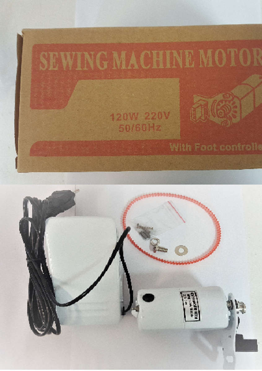 SEWING MACHINE MOTOR & FOOT PEDAL CONTROL SET FITS SINGER 15 CLASS