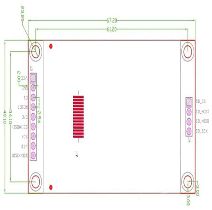 2.2 Inch 240x320 Dots SPI TFT LCD Display
