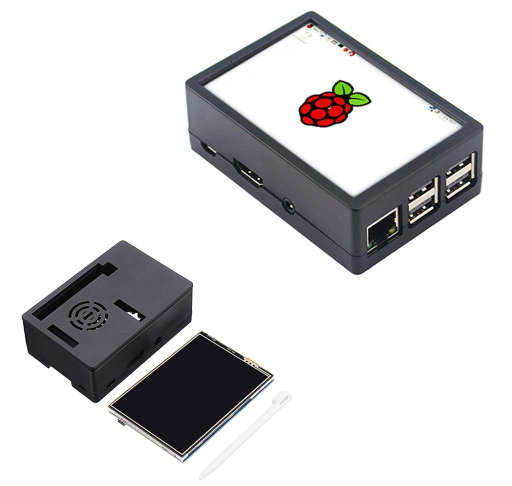 3.5" TFT Touch Display with protective case for Raspberry Pi (2B, 3B and 3B+)
