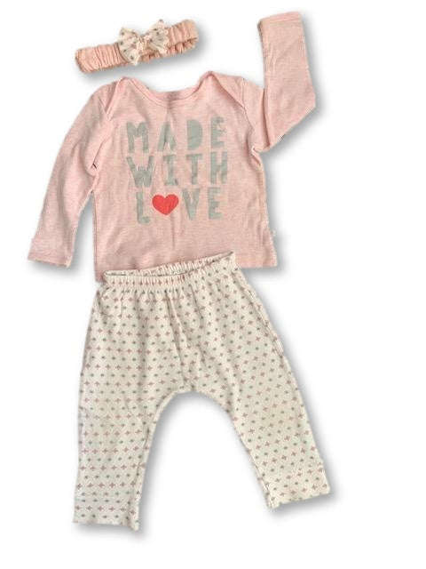 12-18 Months Printed Leggings, Top and Headband (Set) - Woolworths