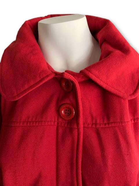 Size 38 Red Coat with Hoodie - Hang Ten