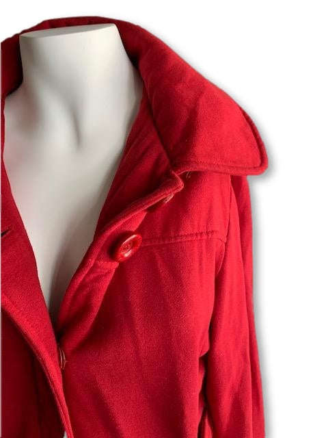 Size 38 Red Coat with Hoodie - Hang Ten