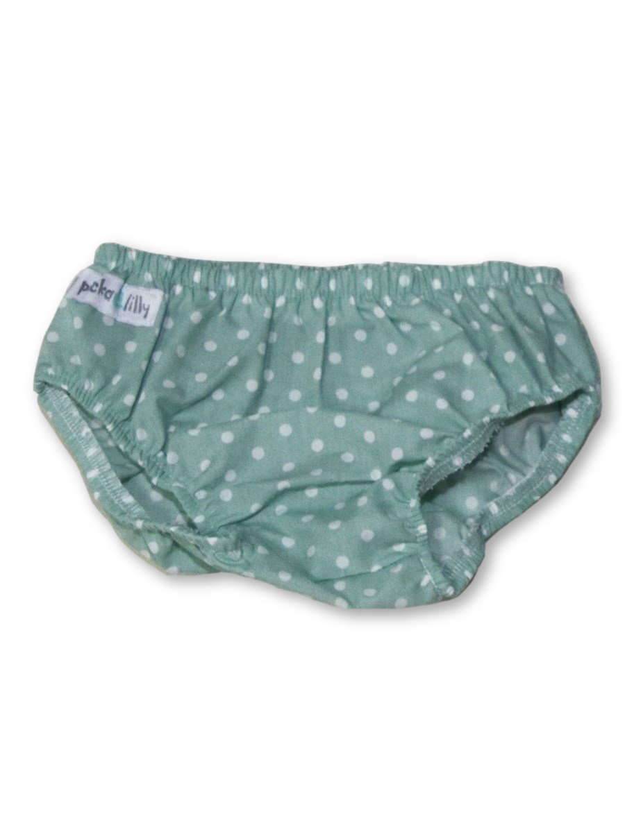 1-2 Years Turquoise with White Polka Dots Nappy Cover - Picka Lilly
