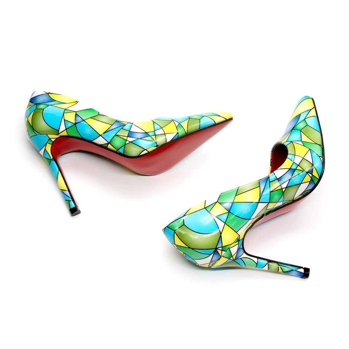 Match African Print ladies Pumps