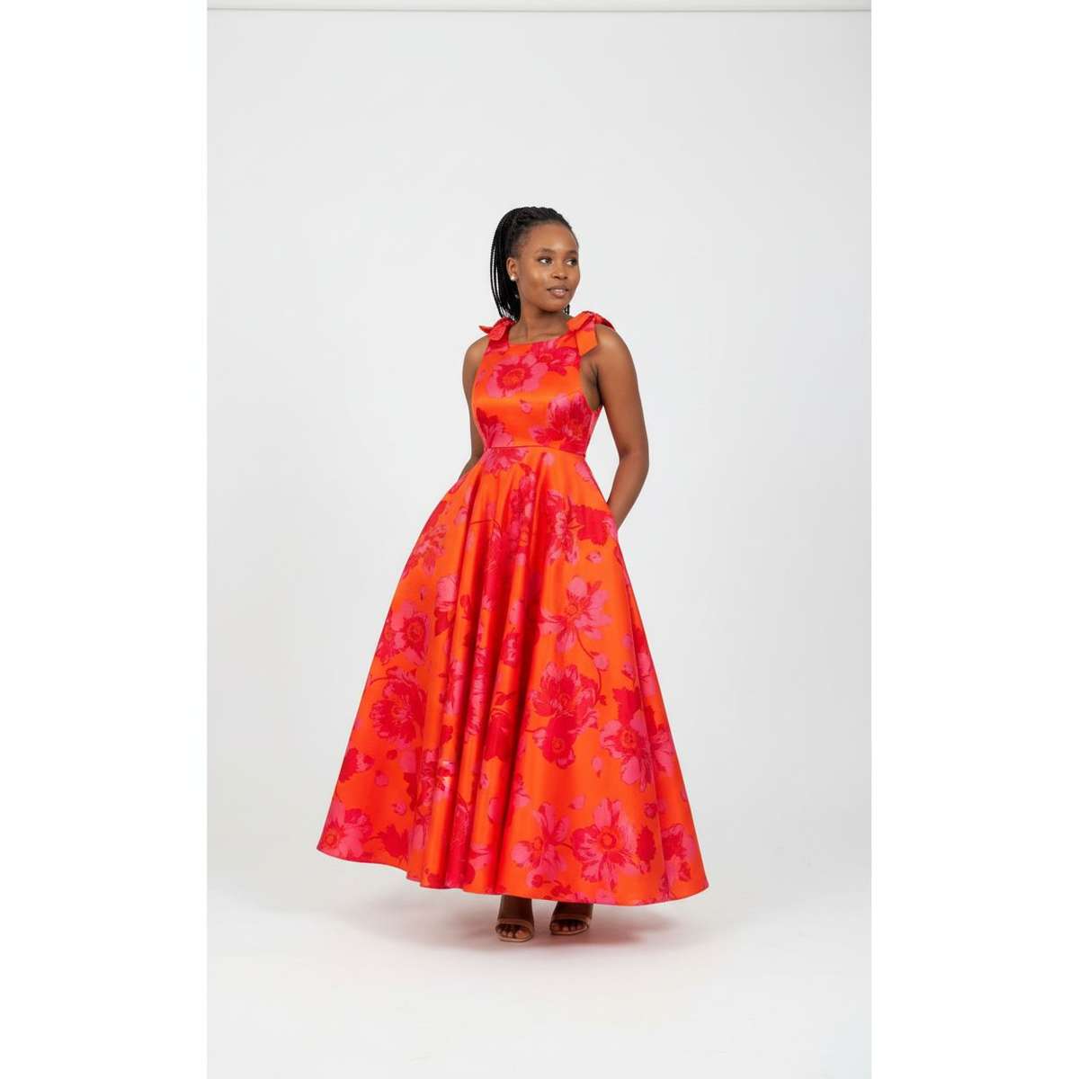 Sexy Sleeveless Floral Maxi Dress