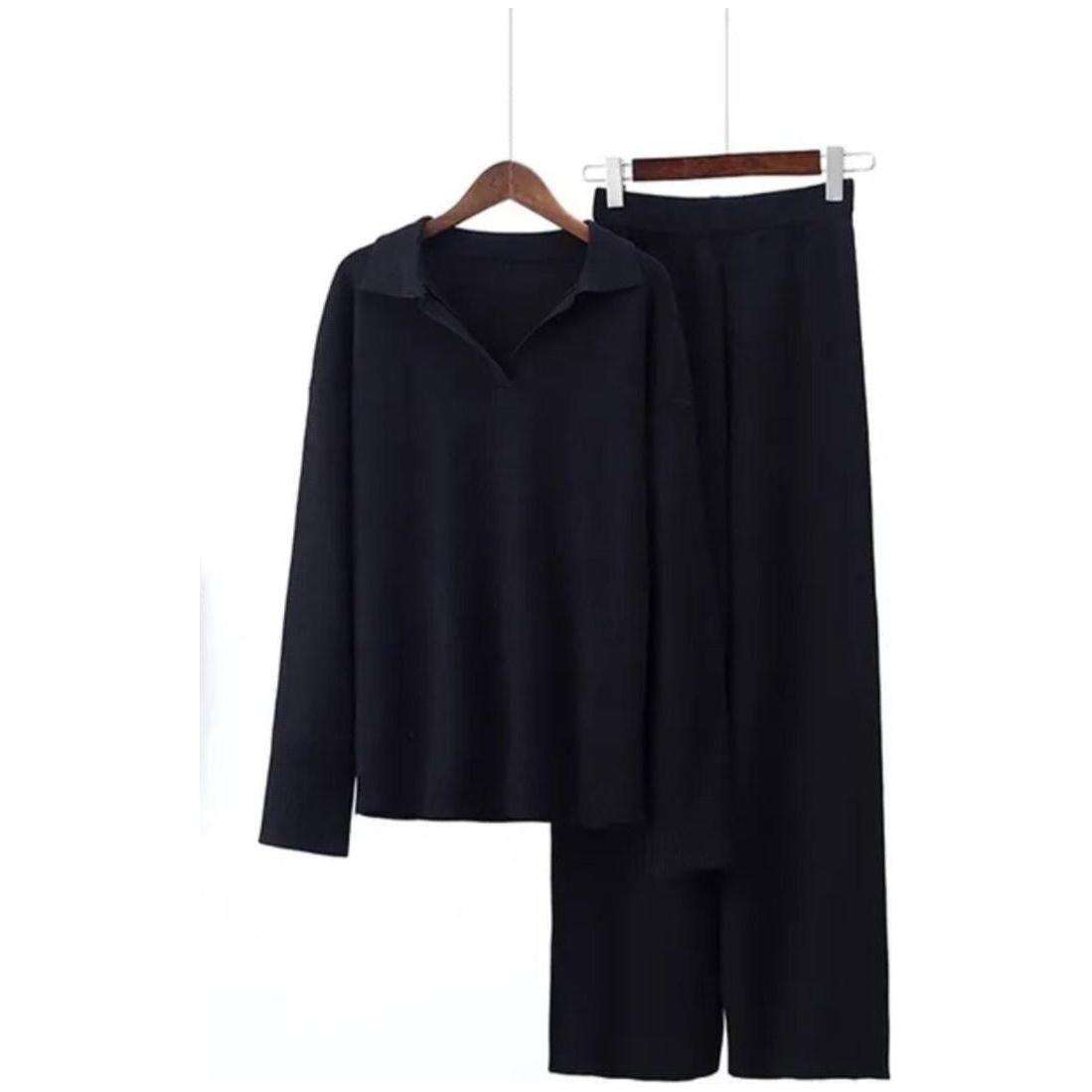 V-Neck High Waisted 2 Pieces Set - GREEN / L/XL