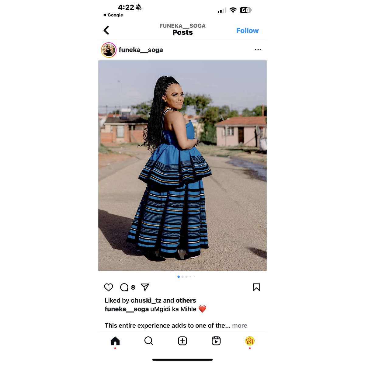 Modern Xhosa Traditional Dress.