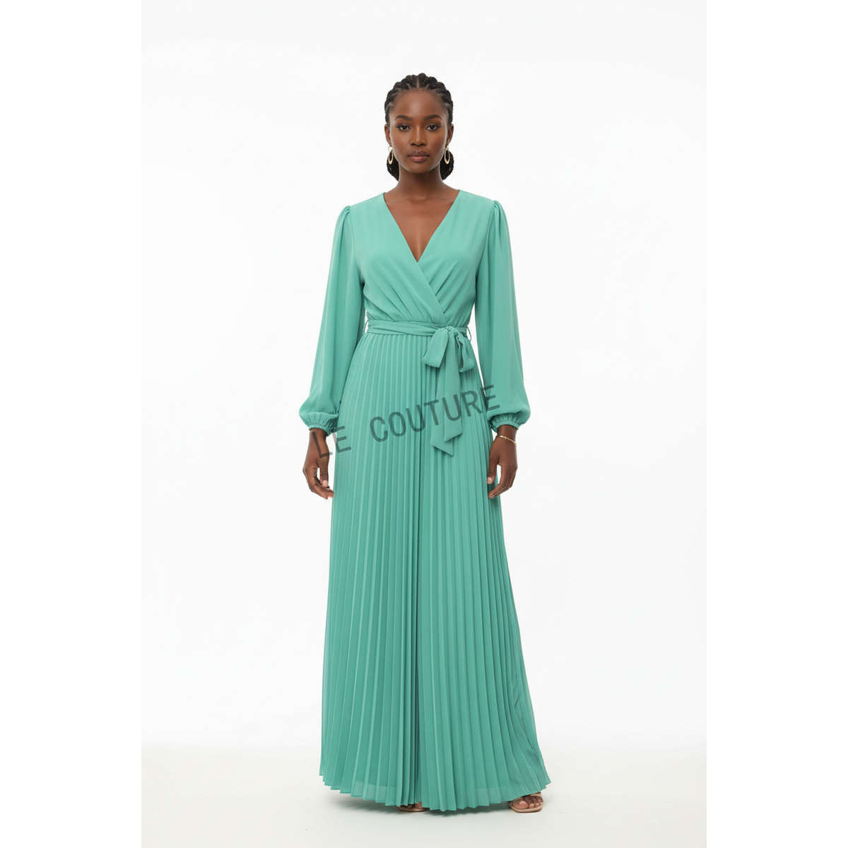 Sexy Pleated V-Neck Jumpsuit