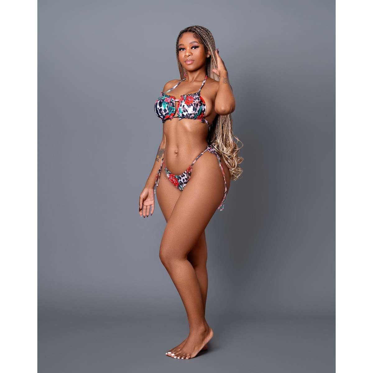 Floral Printed sexy bikini set.