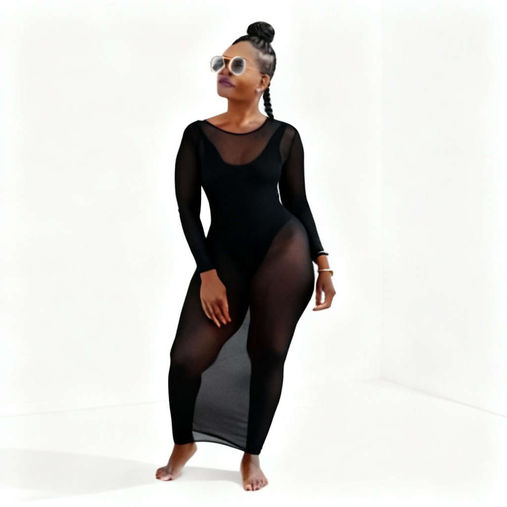 Swimming Suit See-through Cover Up