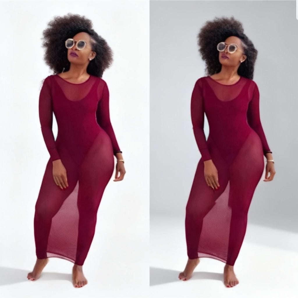 Swimming Suit See-through Cover Up