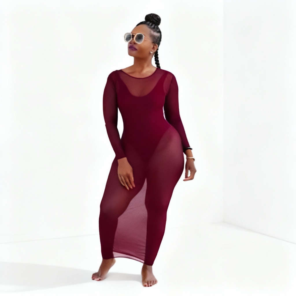 Swimming Suit See-through Cover Up